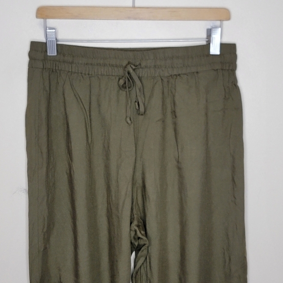 Anthropologie Dolan | Olive Green Joggers with Cutout Details Size Medium - Picture 2 of 5